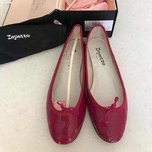 Repetto candy apple red ballet flats